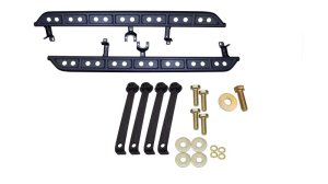 Jeep Gladiator JT Side Steps - Fishbone Offroad - Step Sliders - Black - `20-`27